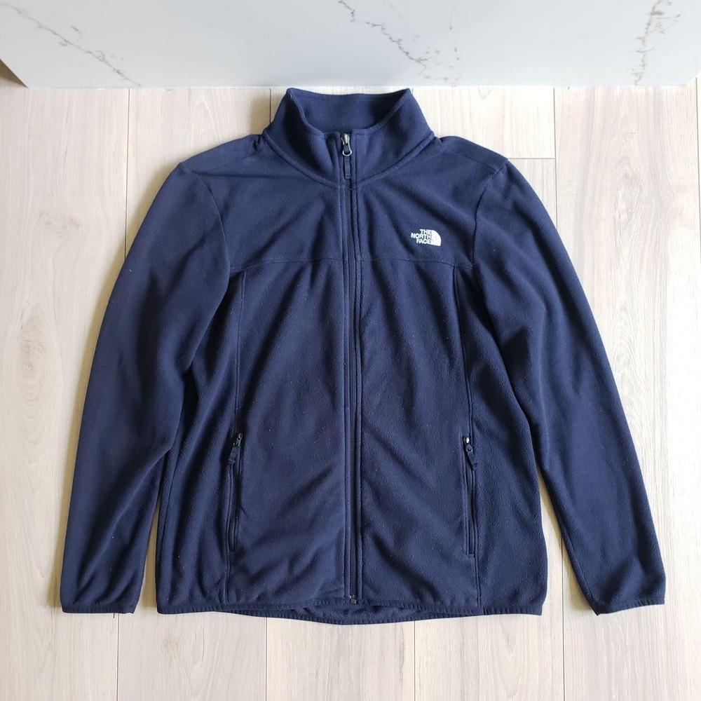 The North Face Fleece Jacket Womens L Black Full Zip Lightweight Pockets Outdoor